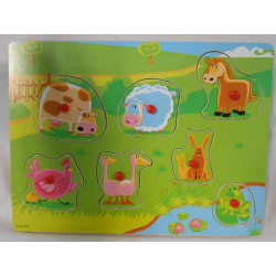 Puzzle en bois animaux de...