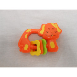 Hochet petit chien orange
