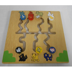 Labyrinthe Animaux en bois