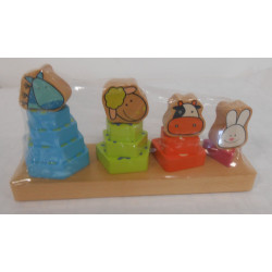 Empilable en bois animaux