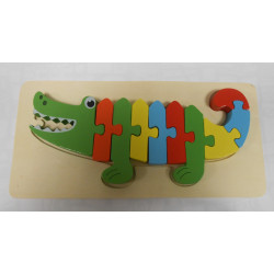 Crocodile en bois puzzle