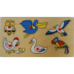 Puzzle en bois oiseaux