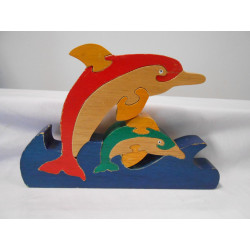 Puzzle Dauphins en Bois