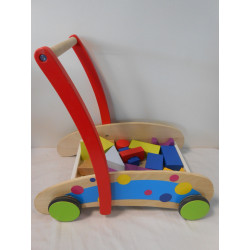 Trotteur en Bois avec Blocs...